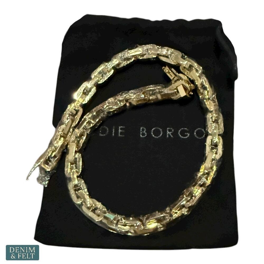 Eddie Borgo Supra Link Gold‎ Chain Necklace 12K Finish Heritage Luxe Statement - Picture 9 of 16